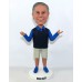 Casual Man Hands In Air Custom Bobblehead