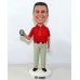 Casual Man Holding a Cellphone Bobblehead
