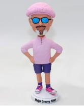 Casual Man in Soft Cap Custom Bobblehead
