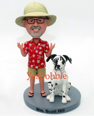 Custom Bobblehead In Hawaii Shirt