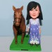 Girl in Long Dresses with Horse Custom Bobblehead Girl in Long Dresses with Horse Custom Bobblehead