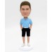 Man Casual in Short and Polo Shirt Bobblehead