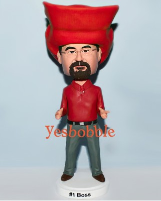 Man in a Big Hat with Shooting Hands Custom Bobblehead Man in a Big Hat with Shooting Hands Custom Bobblehead