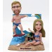 Beach Couple With Frame Personalized Bobblehead