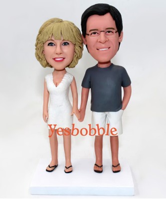 Casual Couple Custom Bobblehead