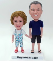 Custom Father And Daughter Bobblehead