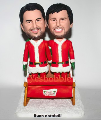 Custom Santa Outfit Bobblehead, Chistmas Holiday Gift