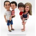 Parents Holding Kid Bobblehead, Family Custom Bobbleheads