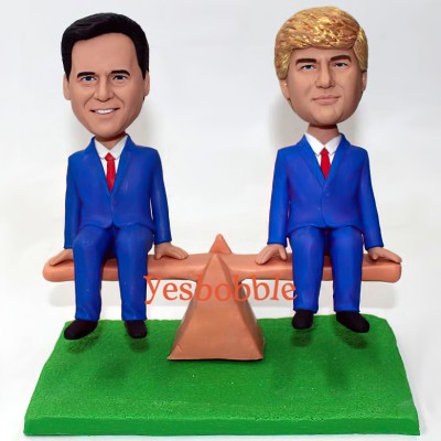 Men In Suit On Seesaw Bobblehead