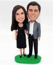 Personalized Arm In Arm Couple Bobblehead