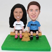 See-Saw Couple Custom Bobblehead
