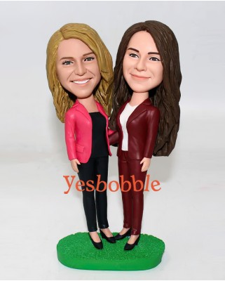 Women Arm in Arm Custom Bobblehead
