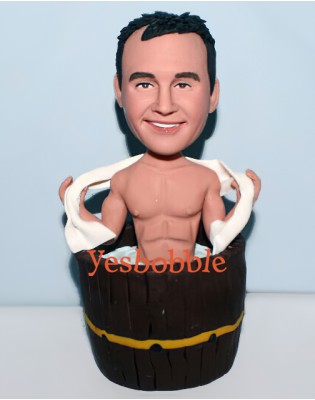 Bathing Muscle Man Custom Bobblehead Bathing Muscle Man Custom Bobblehead