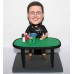 Bobblehead Sitting At A Gambling Table