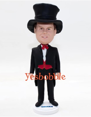 Conductor In Black Tails Suit Bobblehead Conductor In Black Tails Suit Bobblehead