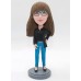 Girl Standing with One Hand on Hips Custom Bobblehead