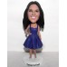 Girl in Bright Blue Dress with One Hand on Hips Bobblehead Girl in Bright Blue Dress with One Hand on Hips Bobblehead