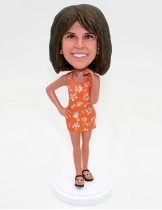 Lady In Hawaiian Sundress Bobblehead Lady In Hawaiian Sundress Bobblehead