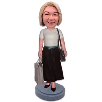 Lady with Shoping Bag Custom Bobblehead Lady with Shoping Bag Custom Bobblehead