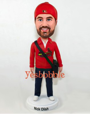 Man In Cardinals Jacket Bobblehead