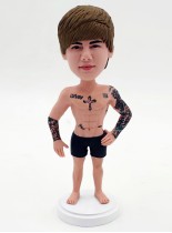 Man in Short with Tattoos Custom Bobblehead Man in Short with Tattoos Custom Bobblehead