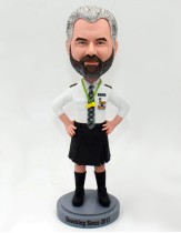 Man in Skirt With Hands On Hips Custom Bobblehead