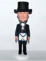 Man in Top Hat with a Symbol on Chest Custom Bobblehead Man in Top Hat with a Symbol on Chest Custom Bobblehead