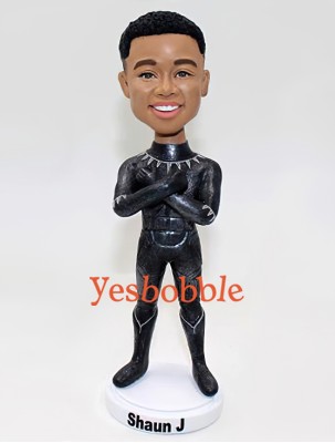 Kid In Black Panther Costume Bobblehead Kid In Black Panther Costume Bobblehead