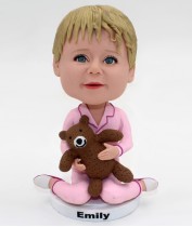 Bady Girl With Teddy Bear Bobblehead Bady Girl With Teddy Bear Bobblehead