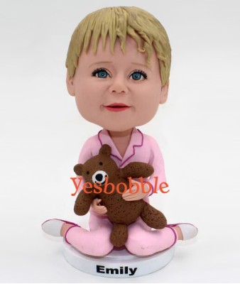 Bady Girl With Teddy Bear Bobblehead Bady Girl With Teddy Bear Bobblehead