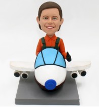 Happy Flying Pilot Custom Bobblehead Happy Flying Pilot Custom Bobblehead