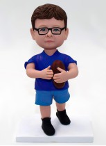 Kid With Football Custom Bobblehead