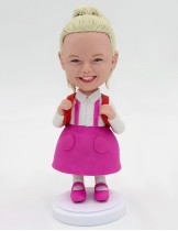 Kindergarten School Girl Custom Bobblehead Kindergarten School Girl Custom Bobblehead