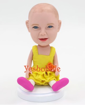 Little Girl With Skirt Custom Bobblehead