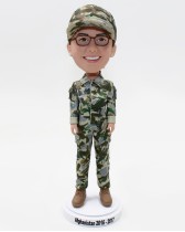 Female Military Custom Bobblehead Doll