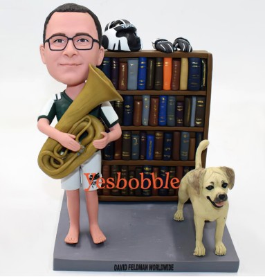 Custom Bobblehead Holding a Tuba