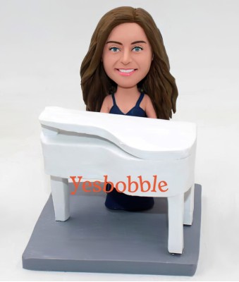 Female Pianist Custom Bobblehead Female Pianist Custom Bobblehead