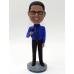 Male Singer Holding A Microphone Bobblehead