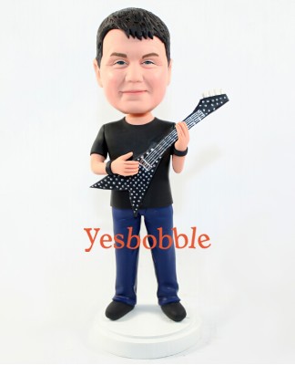 Personalized Bass Player Bobblehead Doll