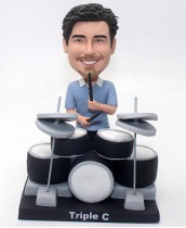 Rock Band Drummer Bobblehead