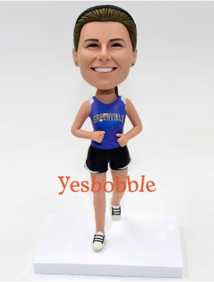 Custom Female Runner Bobblehead Custom Female Runner Bobblehead