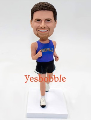 Custom Male Runner Bobblehead Custom Male Runner Bobblehead
