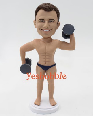 Dumbbell Bodybuilder Custom Bobblehead Dumbbell Bodybuilder Custom Bobblehead