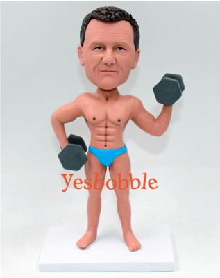 Dumbbell Exercising Custom Bobblehead Dumbbell Exercising Custom Bobblehead