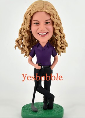 Female Golfer Custom Bobblehead Female Golfer Custom Bobblehead