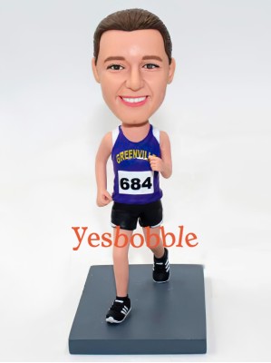 Female Marathon Runner Custom Bobblehead Female Marathon Runner Custom Bobblehead