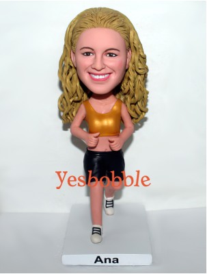 Female Runner Custom Bobblehead