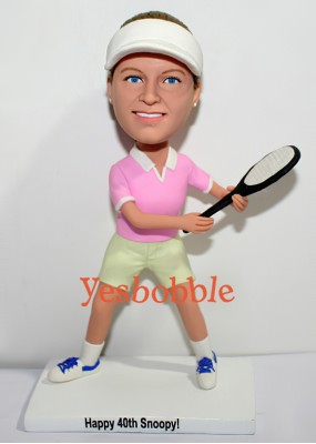 Female Tennis Star Custom Bobblehead Female Tennis Star Custom Bobblehead