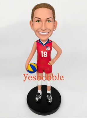 Female Volleyball Player Bobblehead