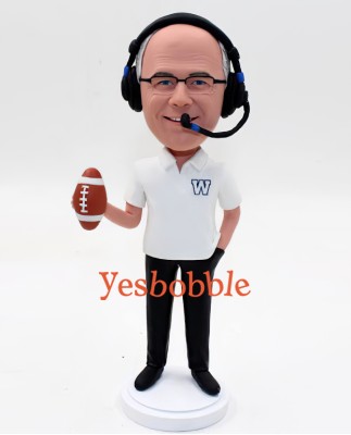 Football Coach Custom Bobblehead